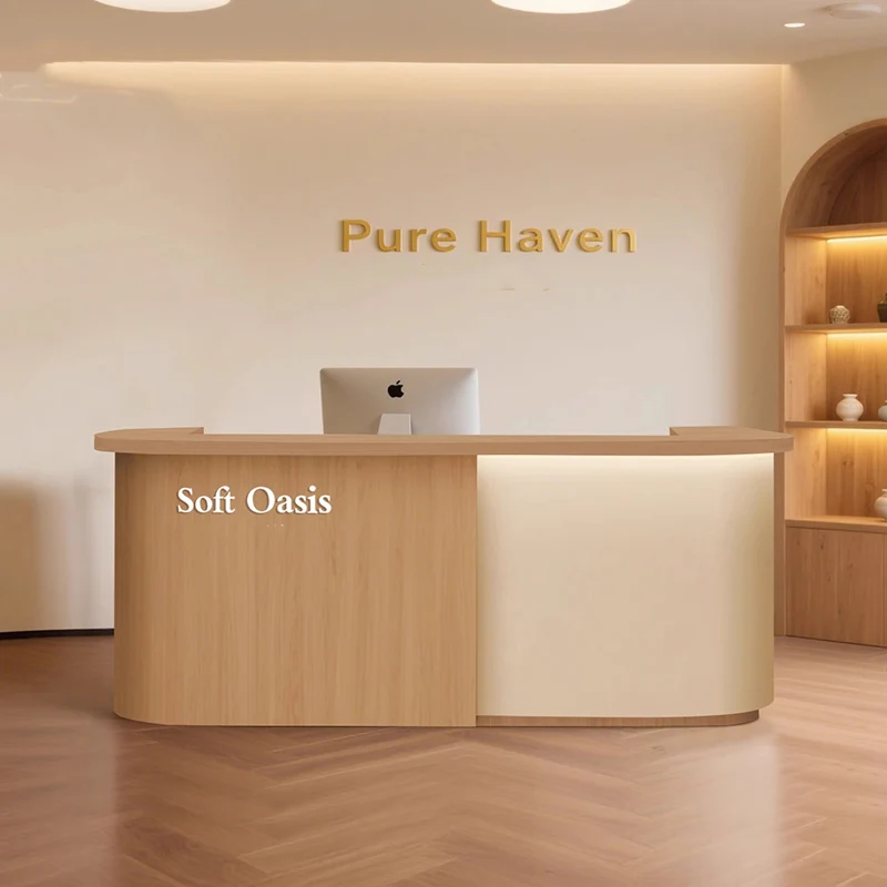 

Nordic Storage Reception Desk Counter Decorations Beauty Modern Reception Desk Counter Hair Salon Cashier Commercial Furniture