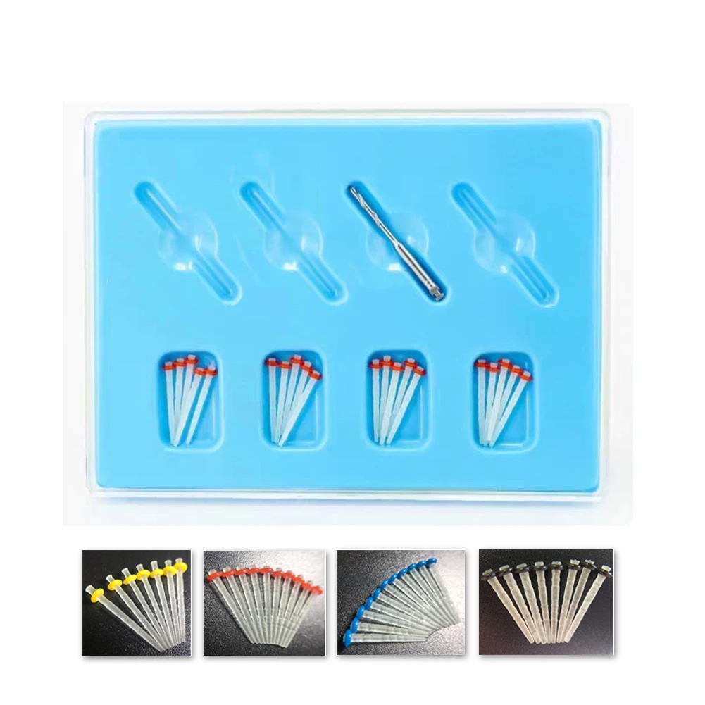 

20Pcs/box Dental Fiber Posts High Intensity Quartz Glass Fiber Resin Post Straight Screw Teeth Restorative Root Canal Fill Pile