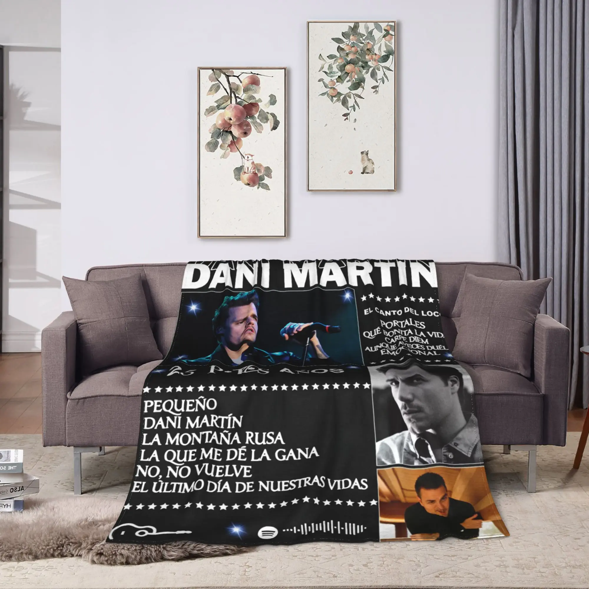 Dani Martin Ptos Anos Blanket Quality Warm Soft  Bedding Throws Winter Camping Home Decor Graphic Bedspread