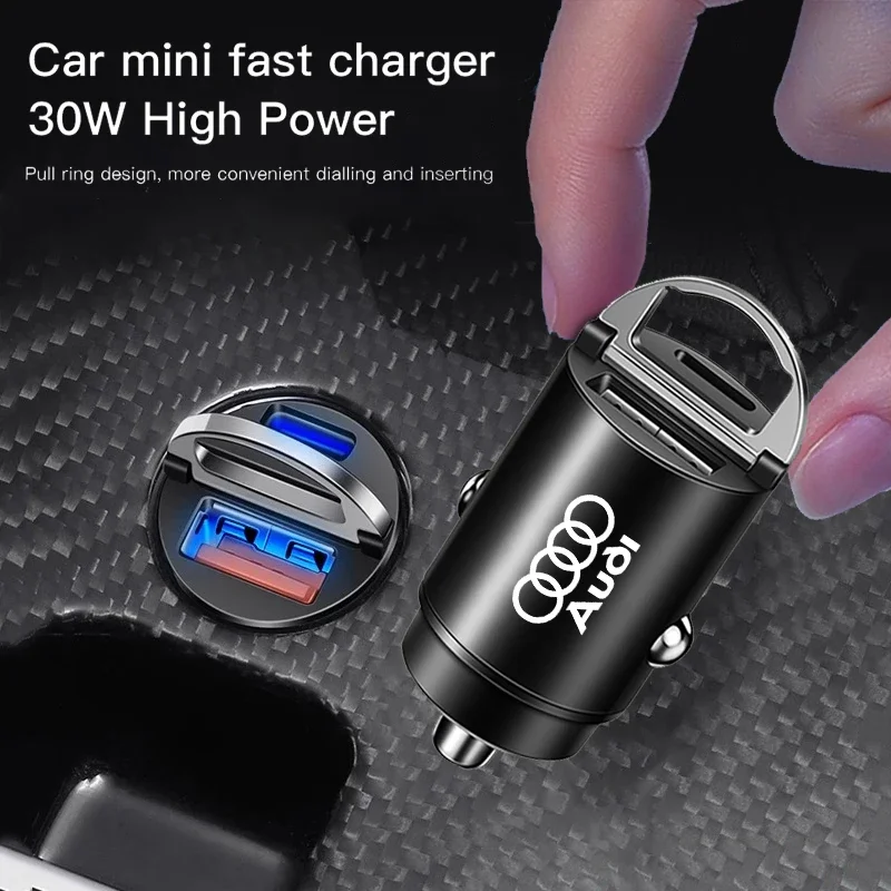 Micro Car Quick Charger Vehicle Cigarette Lighter Convert Plug For Audi A1 A2 A3 A4 A5 A6 A7 A8 Q1 Q2 Q3 Q4 Q5 Q6 Q7 Q8 TT RS3