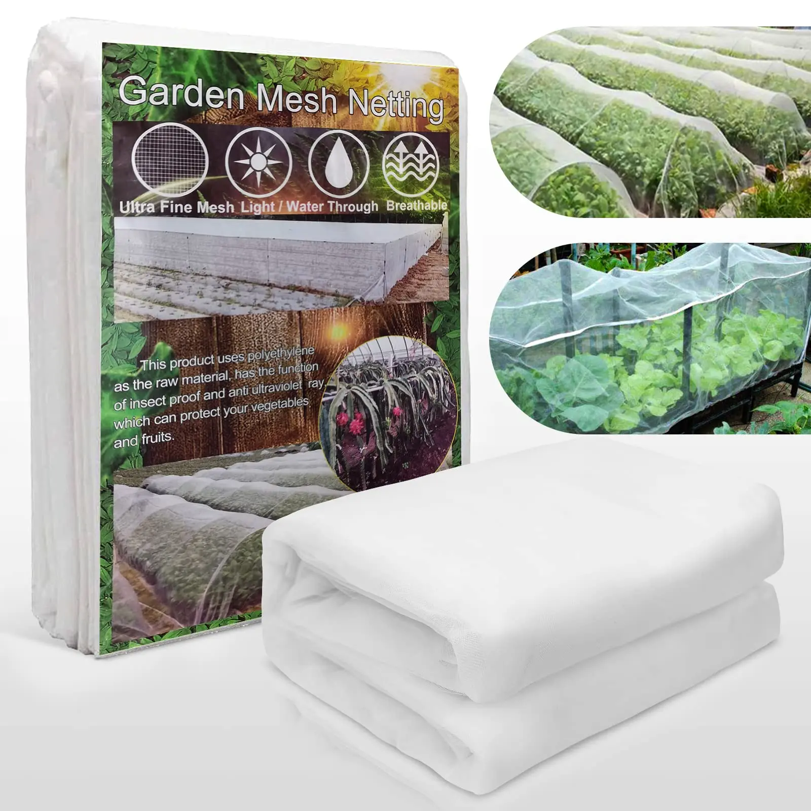 Garden Netting Covers Mosquito Netting Bird Screen Barrier Garden Mesh Protect Flowers Crops Fruits Plant Raised Netting