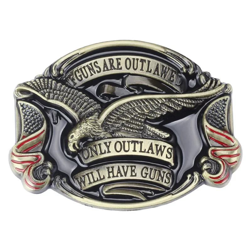 Eagle/Vulture Flag Belt Buckle Handmade Homemade Accessories DIY Western Cowboy METAL 3D ALLOY Decorative Waistband