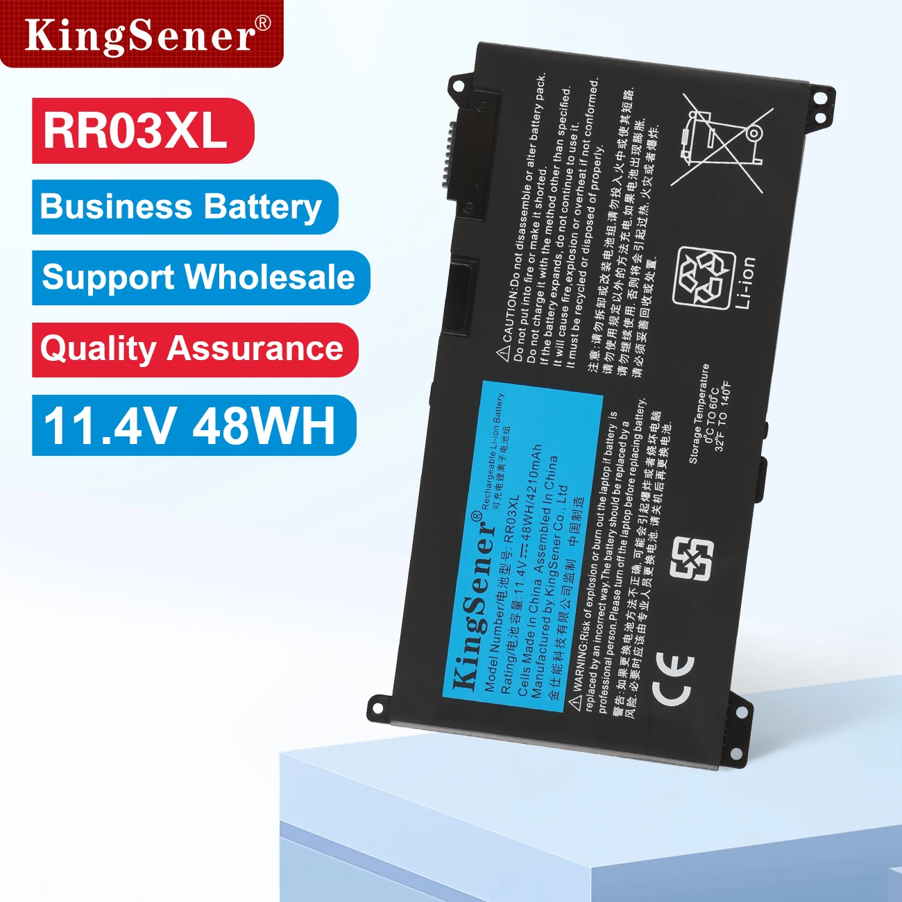 

KingSener RR03XL Аккумулятор для ноутбука HP ProBook 430 440 450 455 470 G4 G5 HSTNN-PB6W HSTNN-UB7C HSTNN-LB71 11,4 В 48 Втч