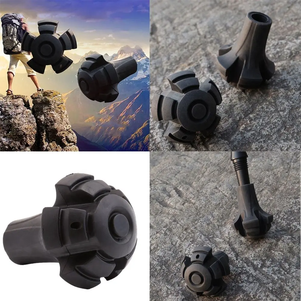 Bastones de estilo nórdico para caminar, bastón telescópico, muleta de Alpenstock, accesorios de senderismo, color negro, útil, 1 unidad