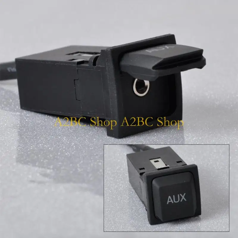 A2BC Car AUX Cable Switch Socket with Cord for VW Golf MK5 MK6 RCD310