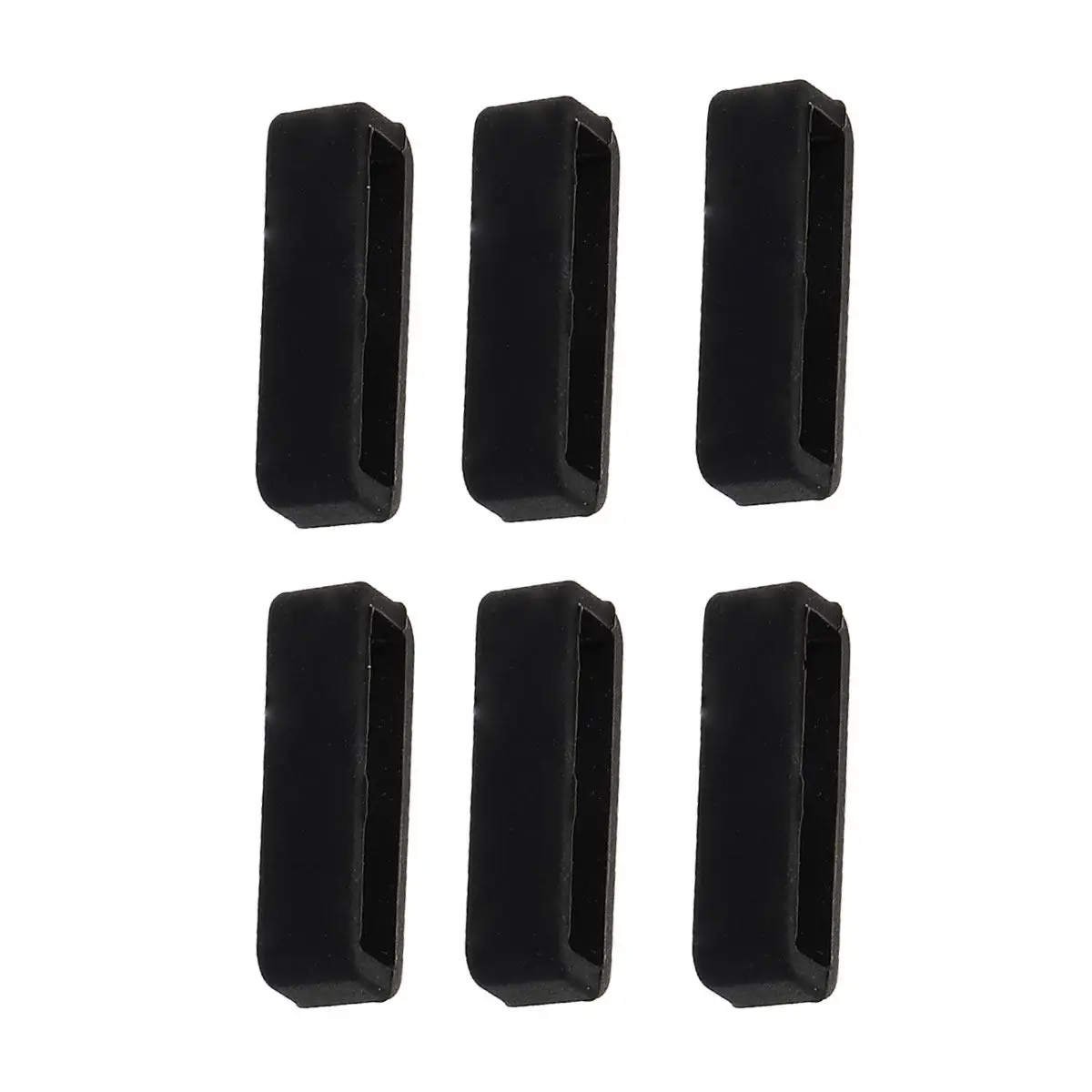 6Pcs Eco Friendly Silicone Watch Band Keeper Loop Retainer Ring Fastener for Smartwatches Compression Molding Secure Fit Comfort