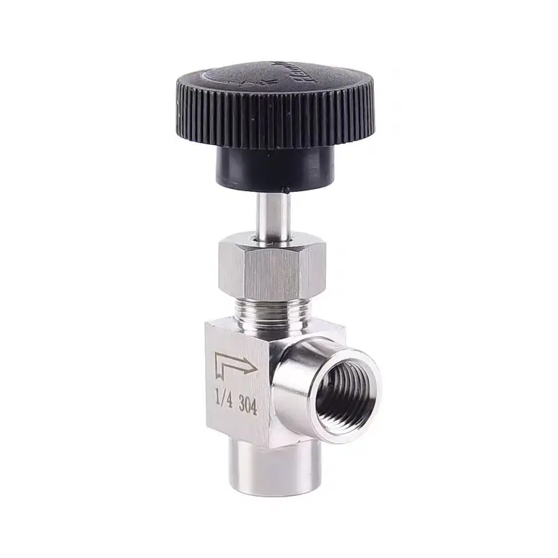 

Free Ship Needle Valve Adjustable 1/8'' 1/4'' 3/8" 1/2" Right Angle Female G Thread SS304 For Water Gas Oil Needle Valve