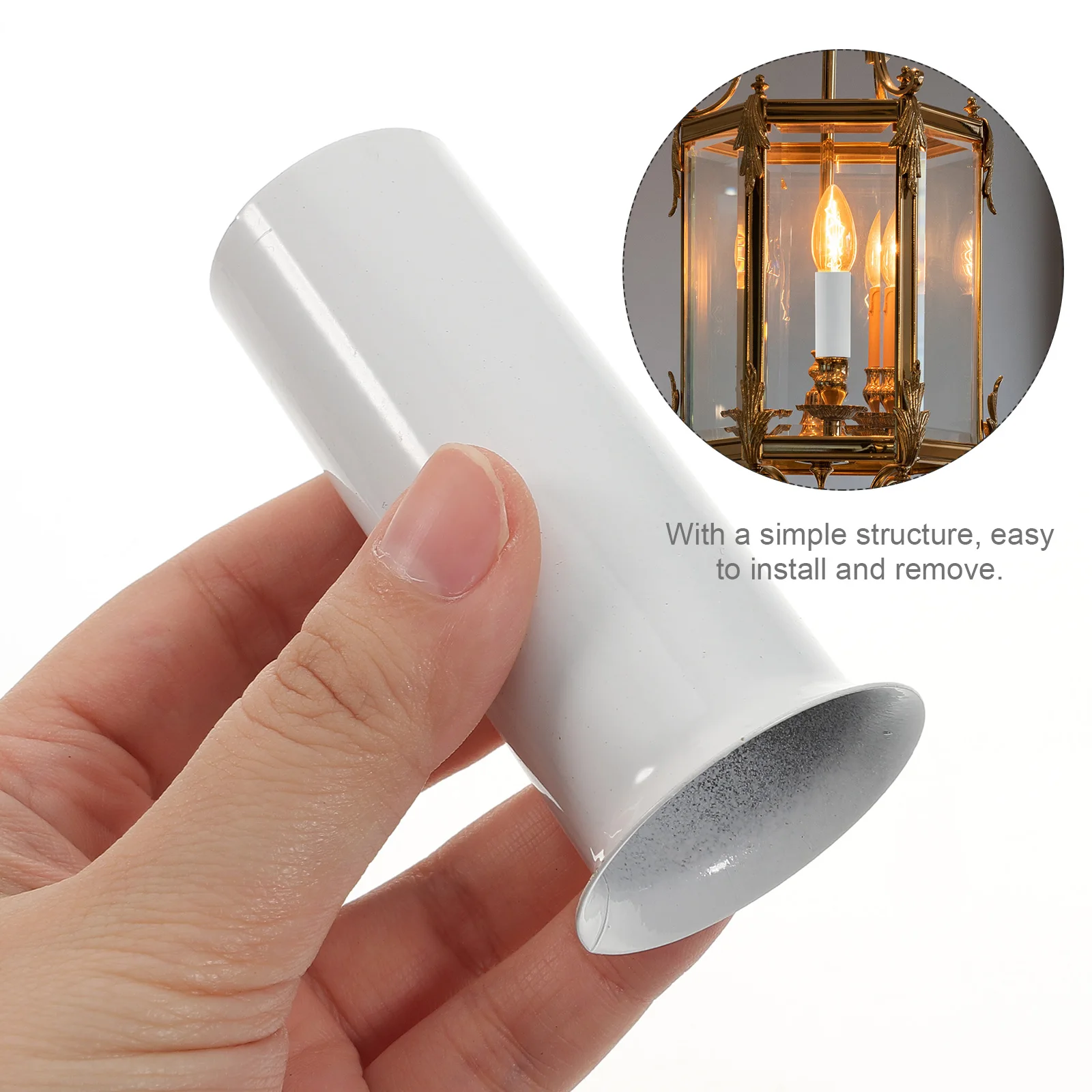 

Cuffs for Chandelier Lights Flange Sleeve Metal Lamp Socket Cover Medium Base