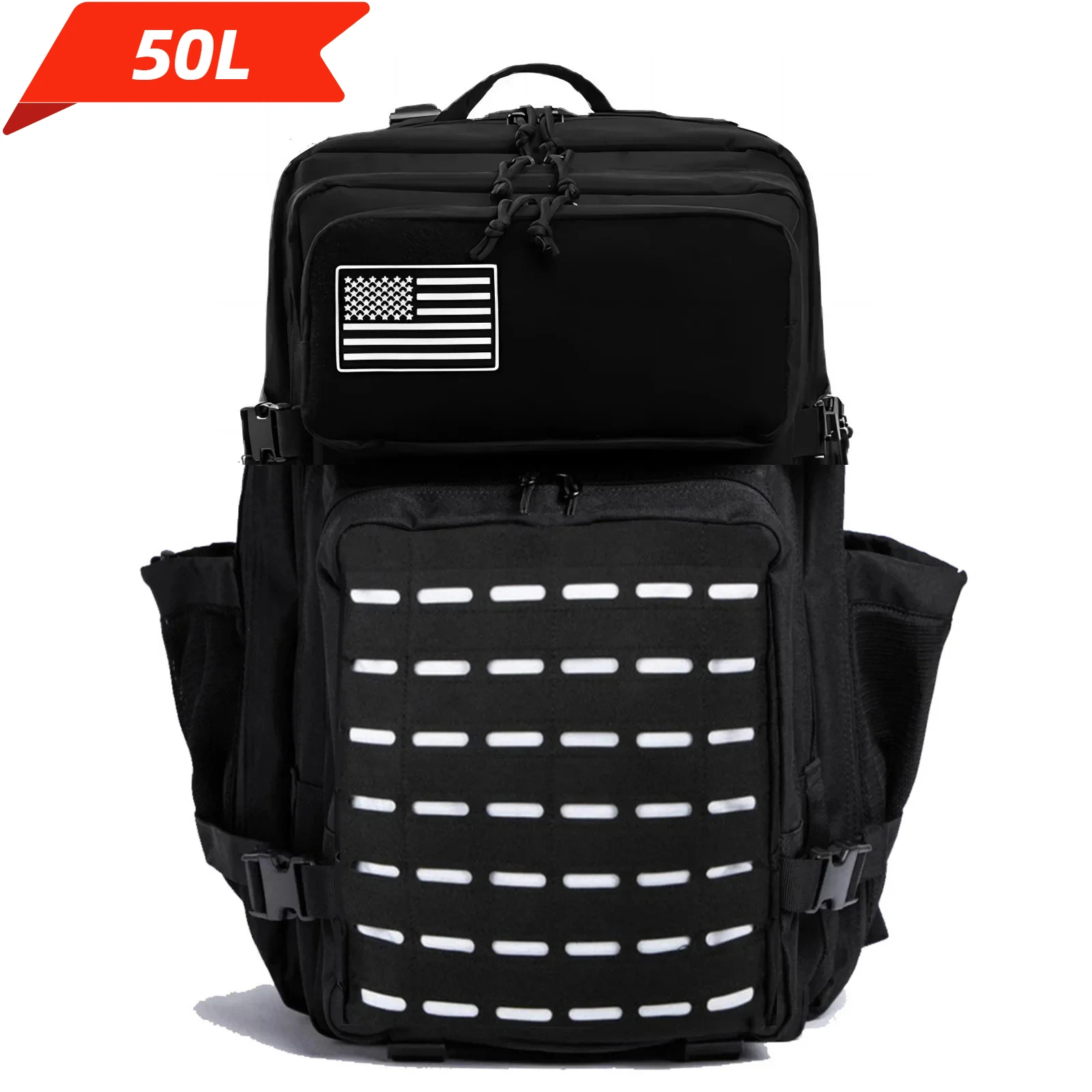 NONE 25L/50L taktische Rucksack Tasche Jagd Molle Rucksack Fitness studio für Männer edc Outdoor Wander rucksack Hexe 2 Flaschen halter 8