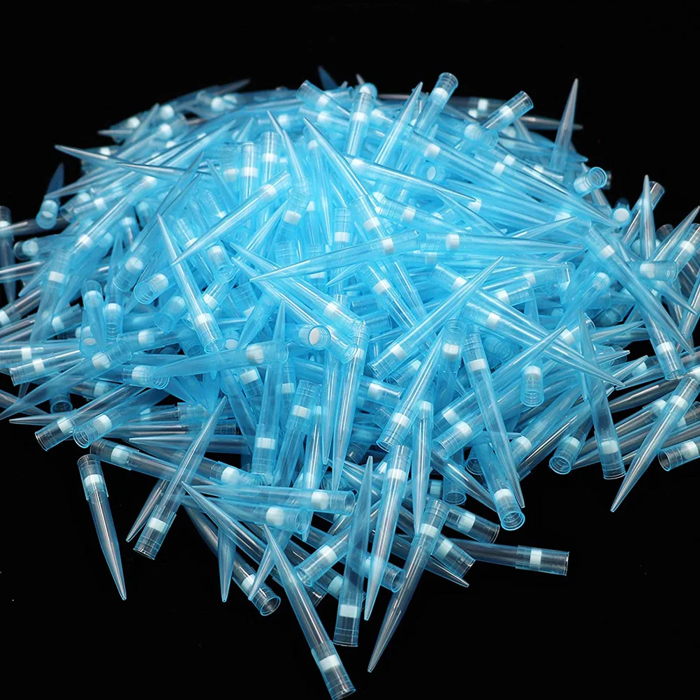 

1000Pcs Pipette Pipettor Tips Transparent Plastic Liquid Transfer Tapered Laboratory Disposable Pipette Tips Durable Nozzle