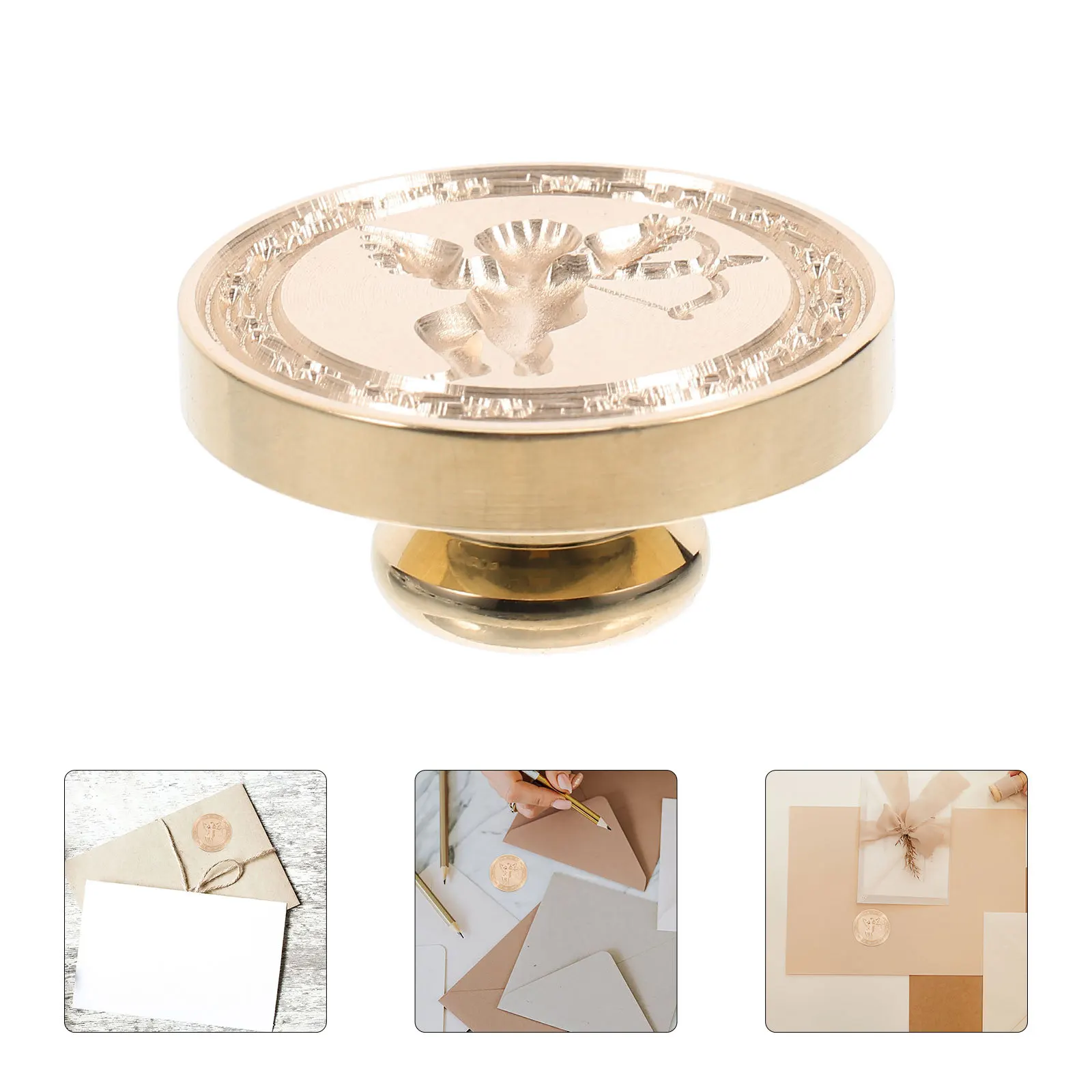 

1pc Angel Wax Seal Stamp Head Brass Letter Envelope Seal Diy Decor Vintage Wax Sticks Sealing Accessory Metal Craft Tool