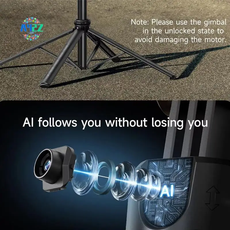 

A42Z-C17 Monopod 360° Auto-Rotation AI Tracking Shootings Tripod Bluetooth Shutter For Phone Holder Wireless Selfie Stick