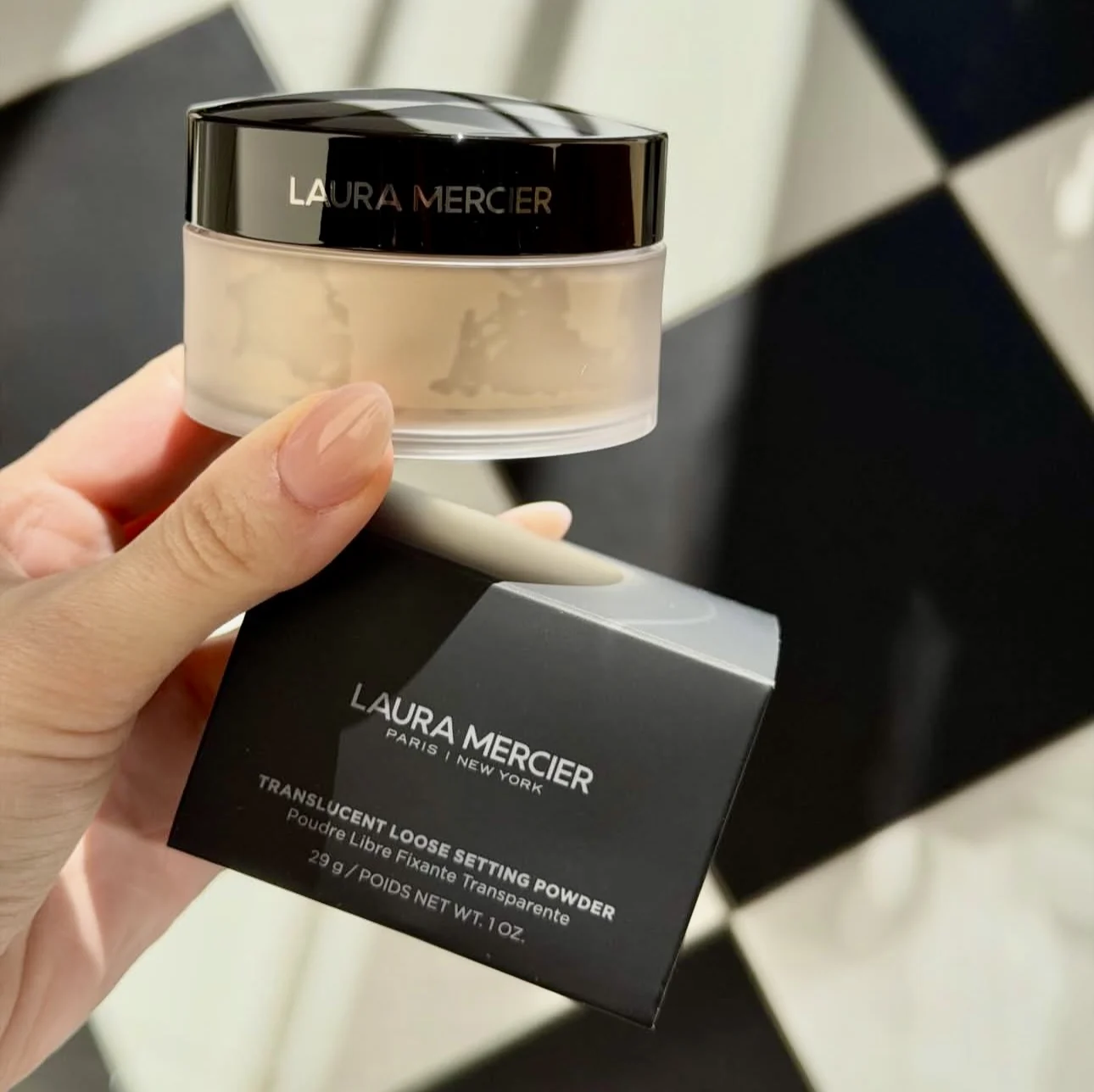 Polvo de Maquillaje Original Tone-up Ultra-blur de 29g, Polvo Delicado de Larga Duración Laura Mercier, Control de Grasa, Polvo Fijador Translúcido