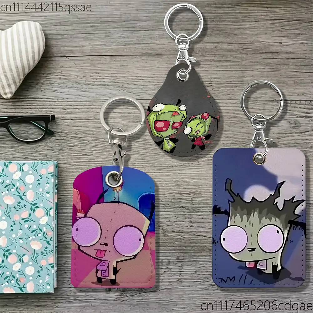 Anime Invader ZIM Protective Case For Apple AirTag/Access Card Holder/Pet Anti-Loss Tracking Device