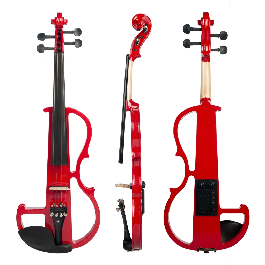 BOWORK Electric Violin 4/4 Full Size Silent Electric Violin Kit For Beginners Adult Solid Wood Electric Fiddle Starter Whole Set