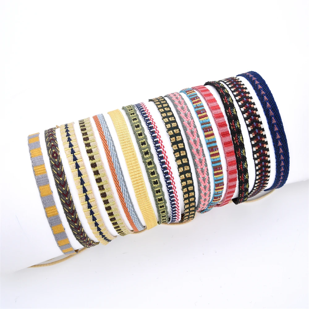 Multicolor Handwoven Fabric Bracelet Wholesale Colombia Braided Wristband Bracelets Women Men Friendship Pulseras Boho Jewelry