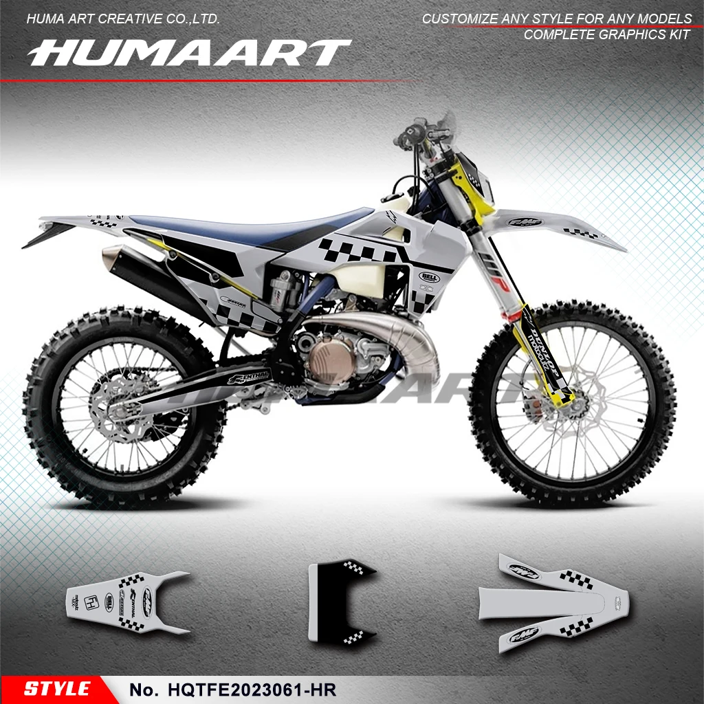 

Huпера клейкие наклейки виниловые наклейки комплект для Husqvarna TE FE TC FC TX FX FS 125 350 450 501 2019-2023, HQTFE2023061-HR