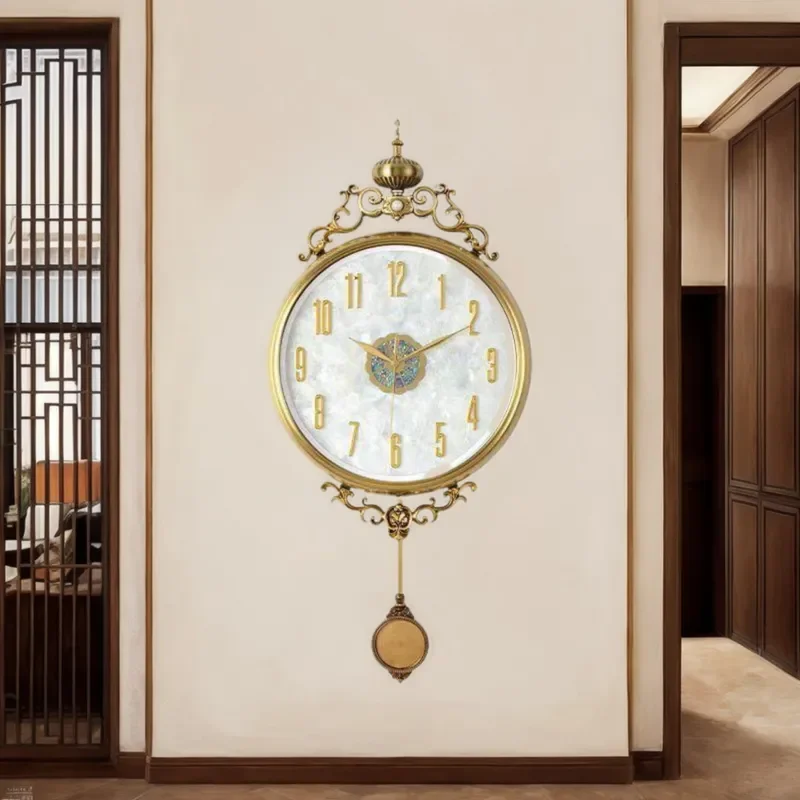 Natural Shell Wall Clock Nordic Retro Light Luxury Silent Simple Fashion Home Decor Living Room Wholesale Internet Celebrity