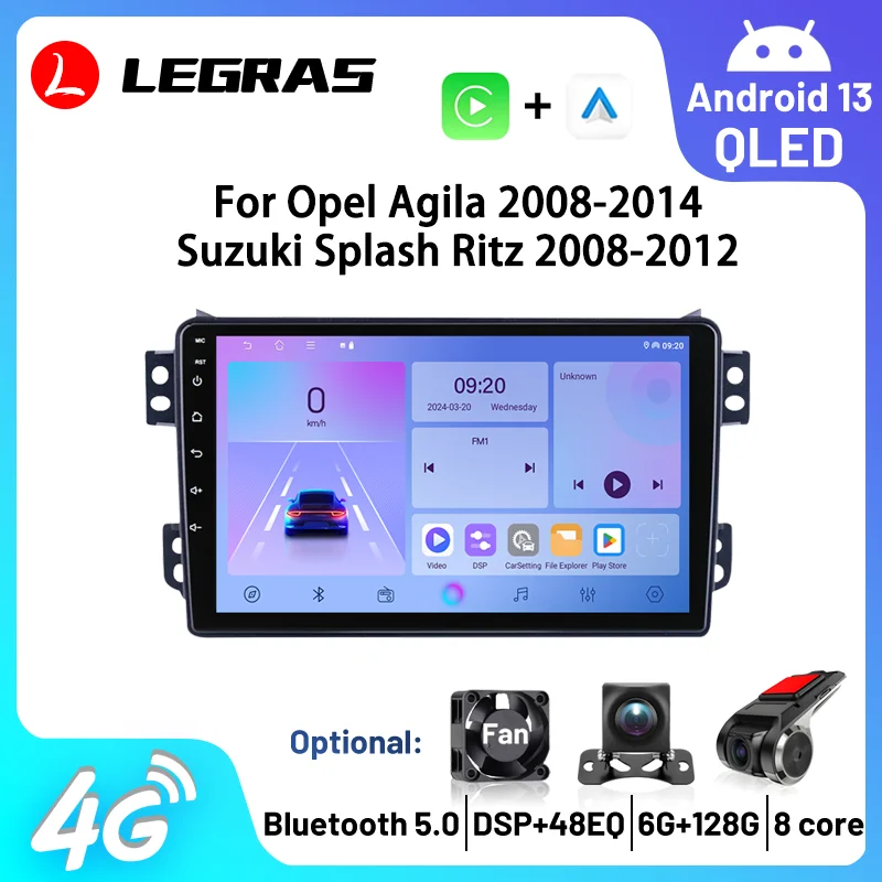 

Carplay Android Auto Car Intelligent Systems For Opel Agila 2008-2014 Suzuki Splash Ritz 2008-2012 HD Touch Screen Car Radio GPS