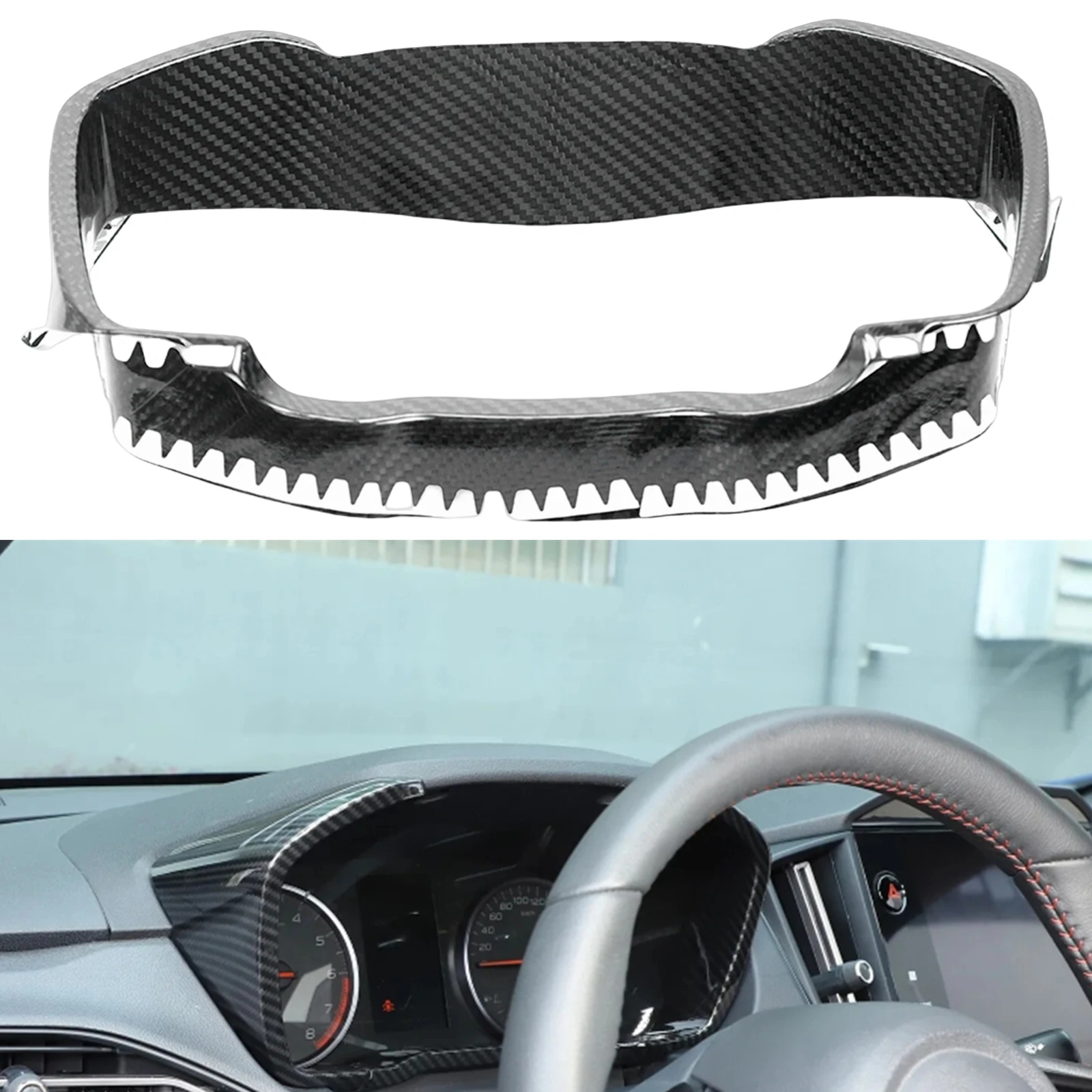 Interior Dashboard Instrument Frame Trim Speedometer Indicator Panel Cover For Subaru WRX 2022-2024