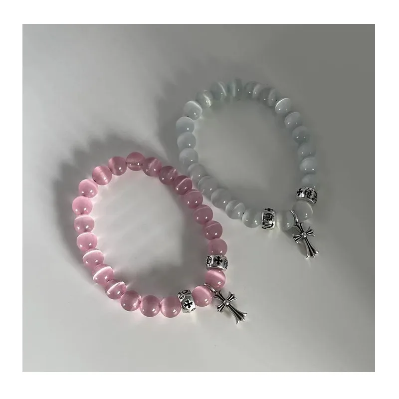 

Chaoxuan Luo Xin's New Couple Opal Bracelet Retro Design High-end Cross Jewelry Bracelet