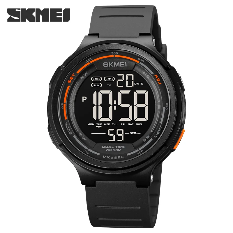 SKMEI 1841 Countdown 5Bar Waterproof Men's Electronic Watch Men's Clock Watch Digital Montre Homme Men's Military Sports Watch