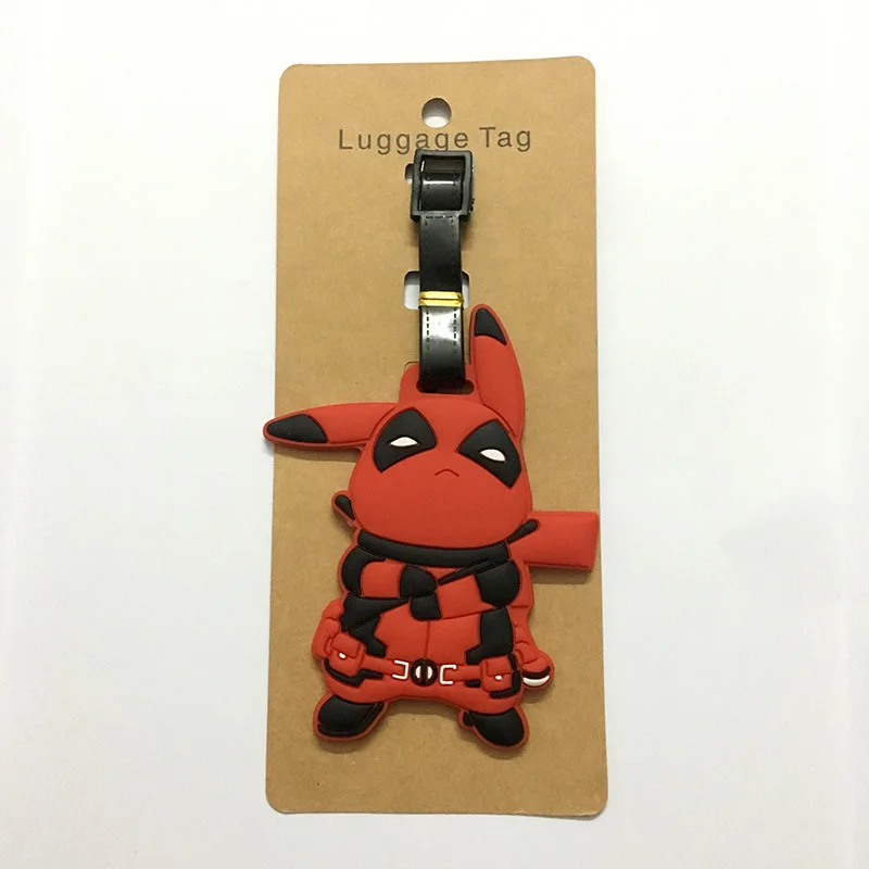 Disney Cartoon Superhero Luggage Tags Men Silicon Name ID Travel Suitcase Handbag Tag Accessories Portable Label Gift