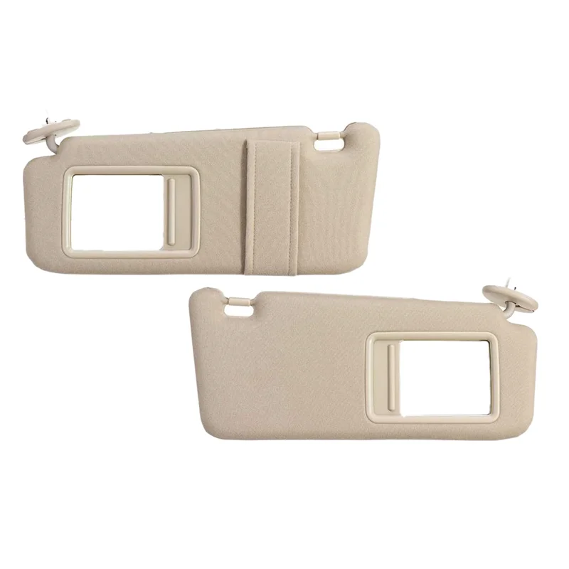 

Портативный 1 пара бежевых солнцезащитных козырьков с зеркальной крышкой, аксессуары для Toyota Venza 2009-2016, солнцезащитный козырек 74320-0T021-A1 74310