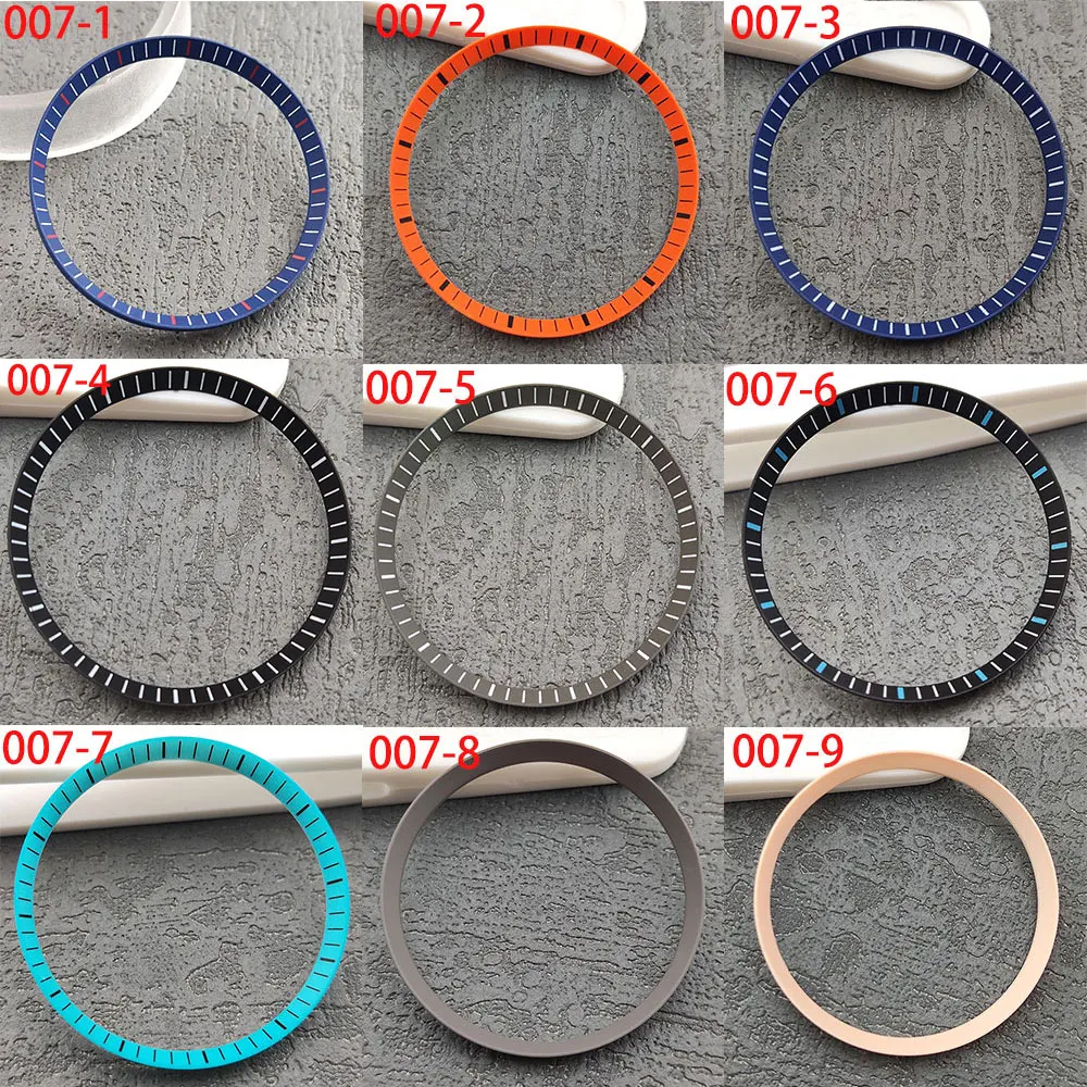 Watch Ring 30.5mm-27.5mm Polychrom Watch Chapter Ring Steel Fits SKX007 SKX009 NH35 NH36 Case Watch Case Parts Watch Accessories