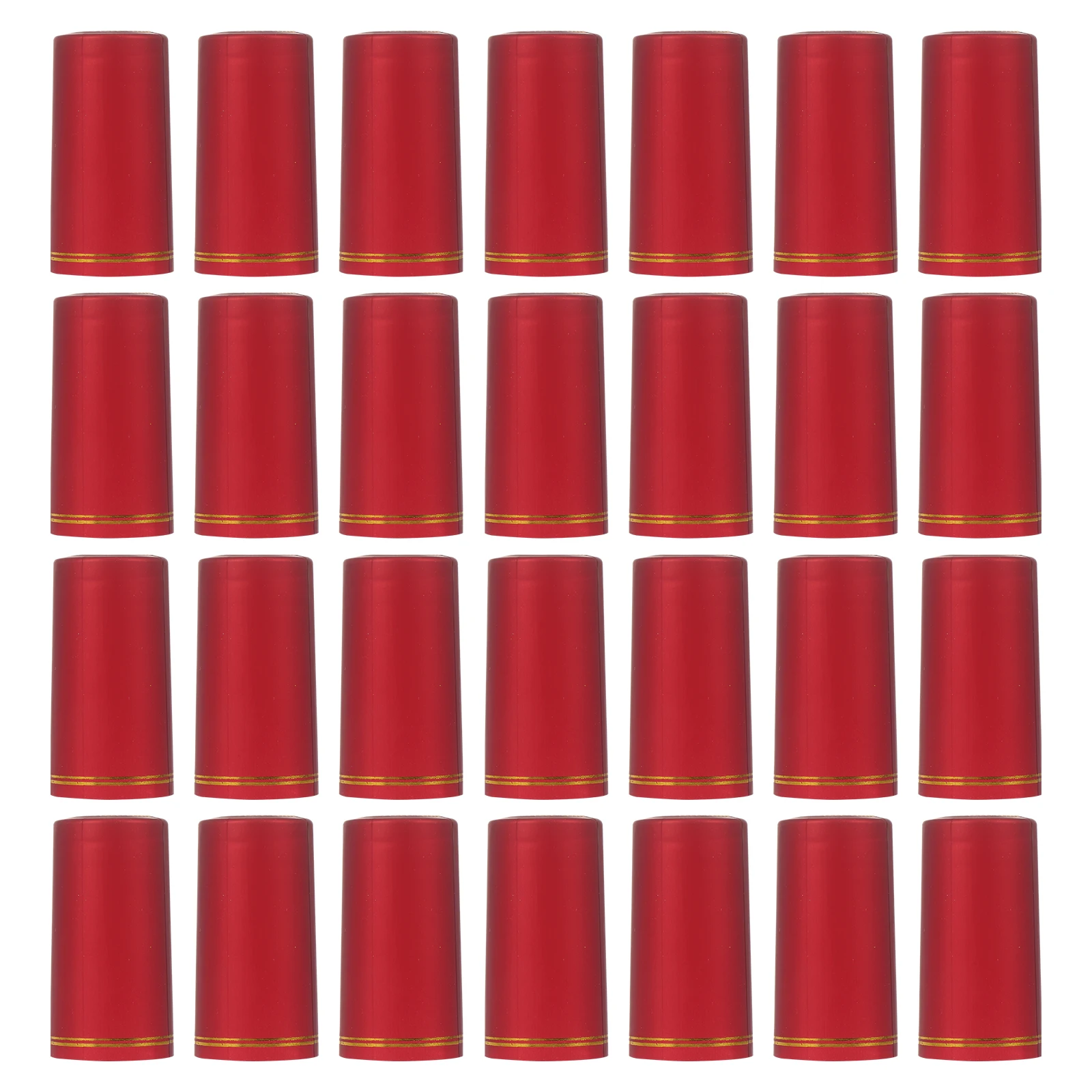 

100pcs Heat Shrink Bottle Caps Red Color 30mm Plastic Easy Removal Suitable Home Office Winery Pub