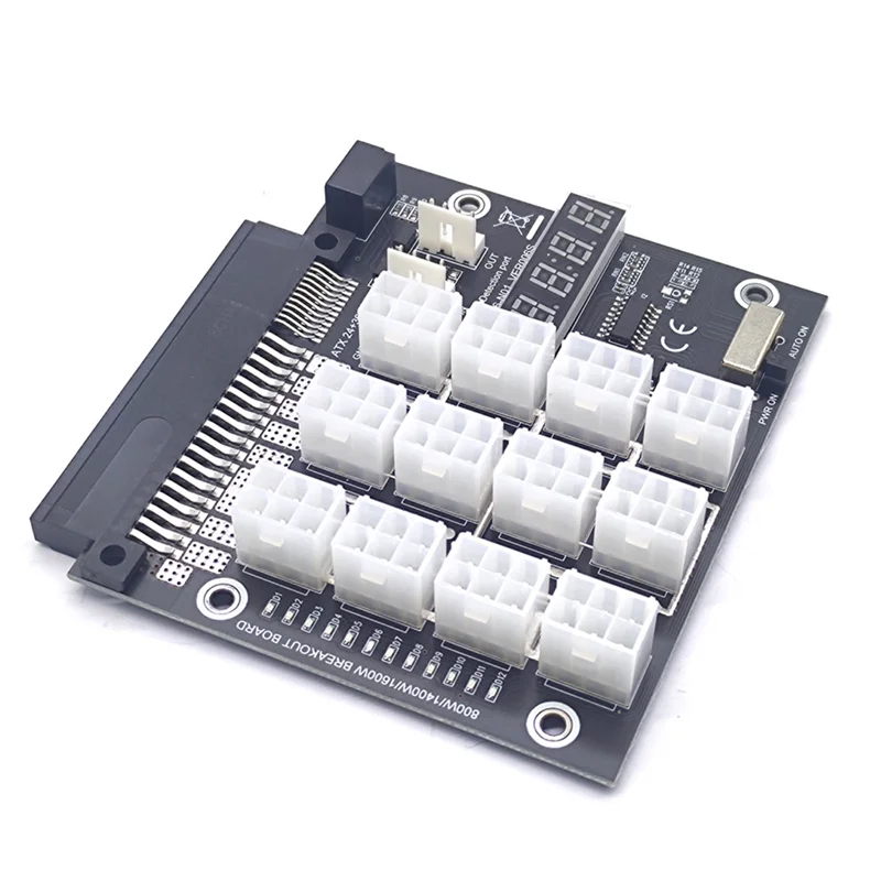 

B18B For BTC Mining Enhanced Version 12X 6Pin ATX 24+ 36PIN To Power Supply Adapter Converter Breakout Board For Dell PSU 12V