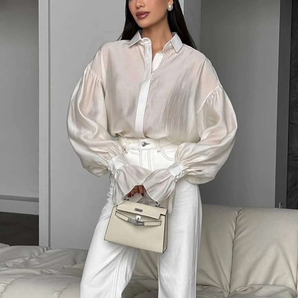 

Talenza женская повседневная рубашка модная однотонная офисная женская рубашка с длинным рукавом элегантный однобортный кардиган топы женская свободная рубашка