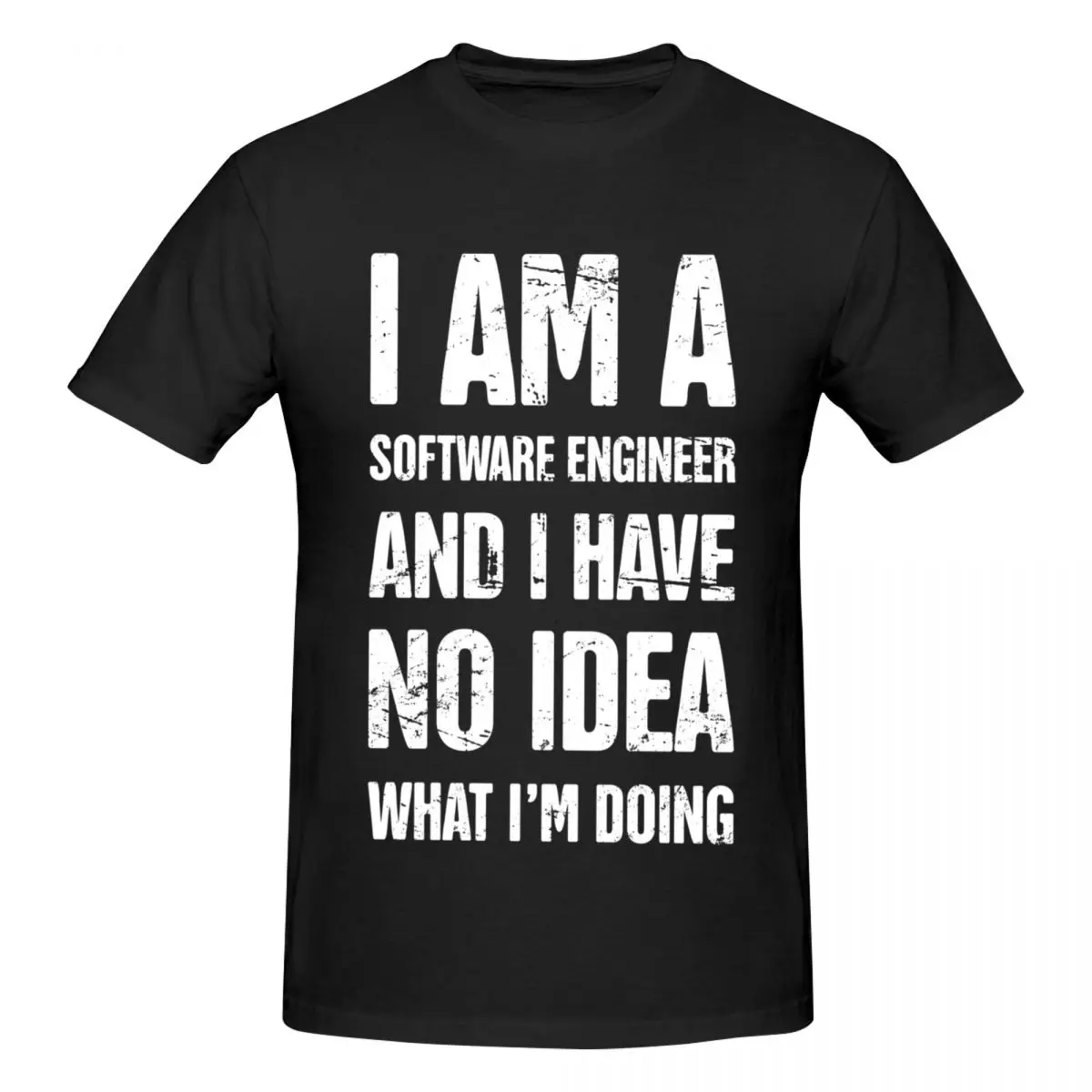Men Developer Funny Software Engineer Quote T Shirt Streetwear Plus Size Cotton Crewneck Sleeve Men Tshirt
