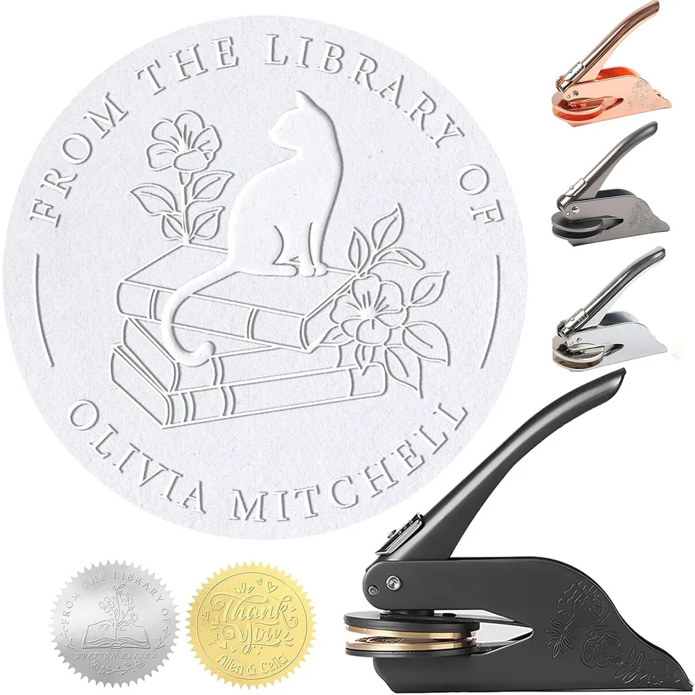 Resin Art Logo - Stempel Embosser Kustom dengan Logo/Gambar Pribadi,