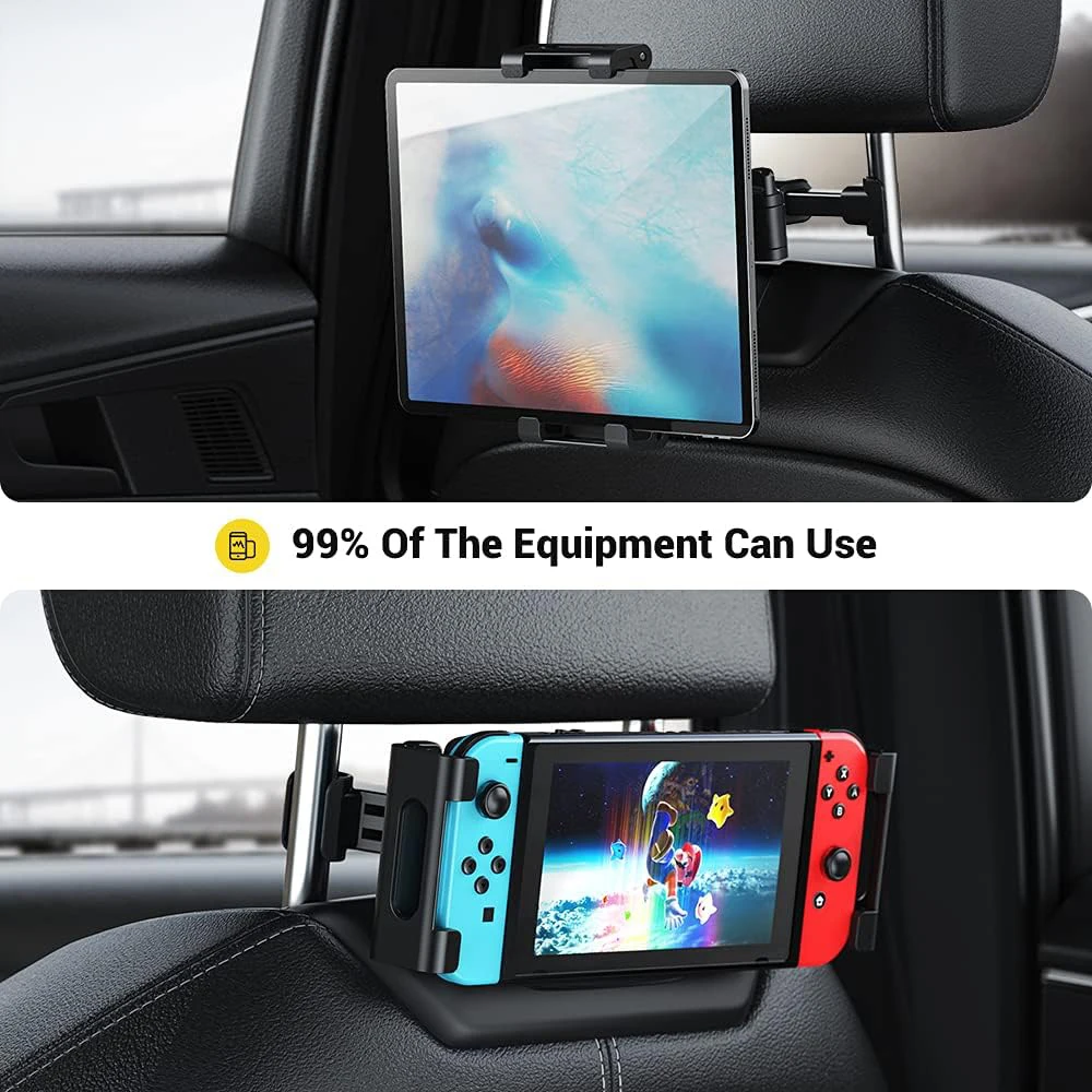 Telescopic Car Rear Pillow Phone Holder Tablet Car Stand Seat Rear Headrest Bracket for Xiaomi iPhone Samsung 4-11 Inch Tablet