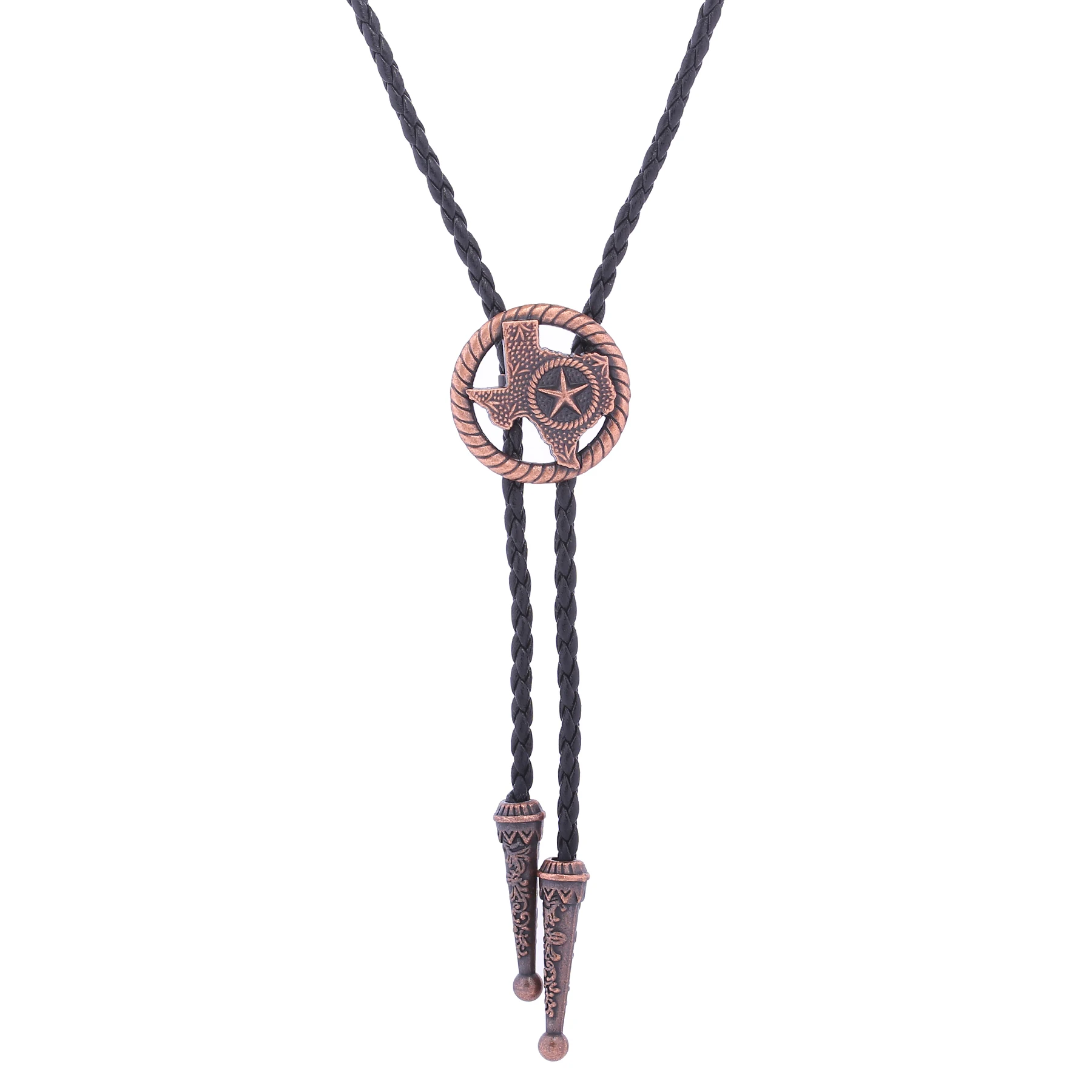 Nowa retro Texas mapa cross bolo krawat