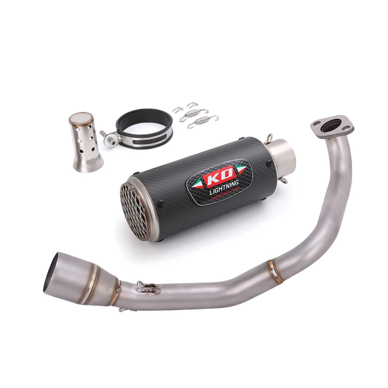 

For Honda Navi 110 2017-2025 Motorcycle Complete Exhaust System Muffler Header Link Pipe Slip On Carbon Fiber Tail Tip DB Killer