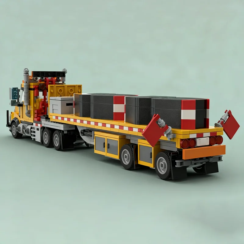 804 pçs moc caminhão de construção americano modelo de cama plana blocos de construção presentes de natal diy ideia criativa educação tijolo brinquedos crianças