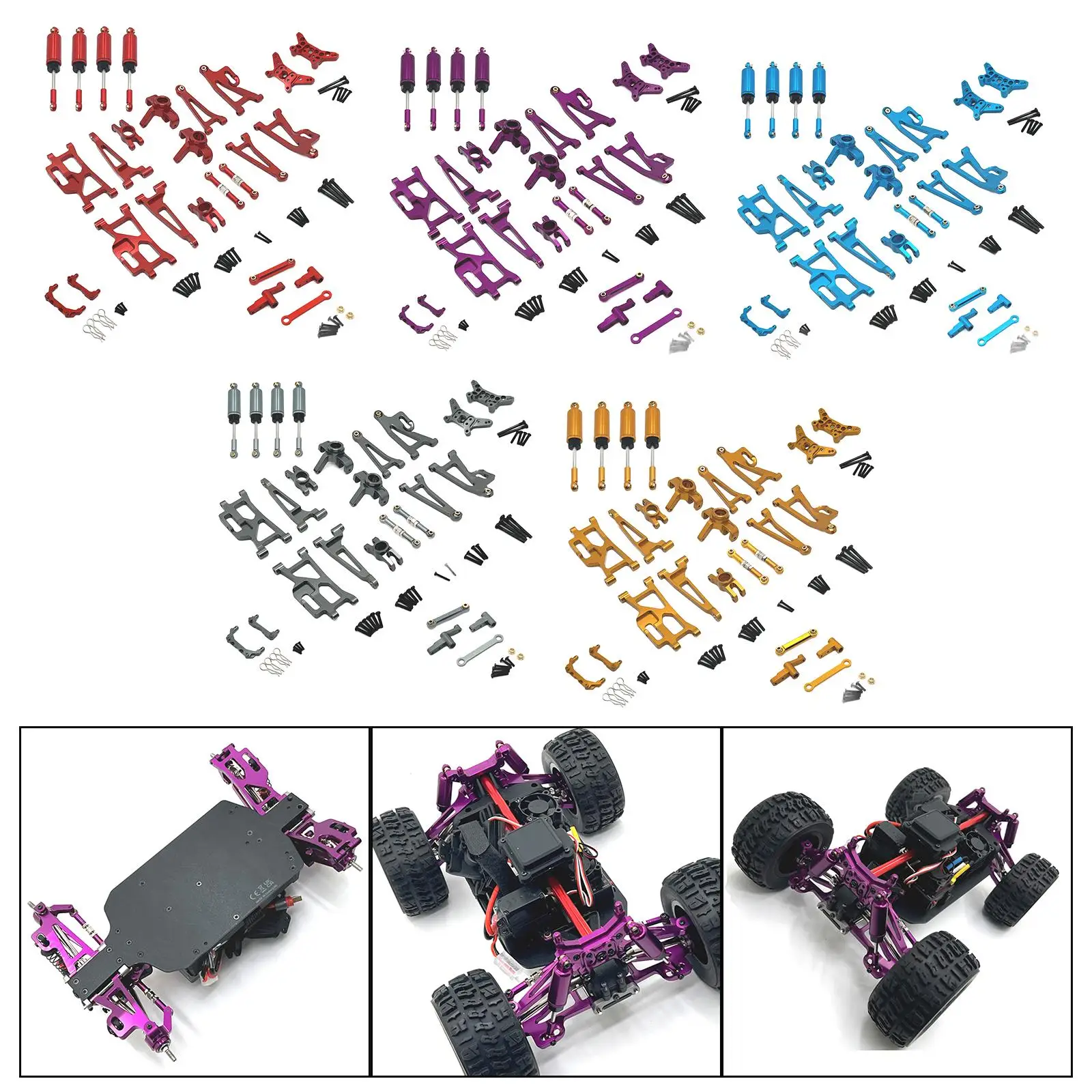 1/14 RC Auto Metalen Onderdelen voor 14209 14210 Voor Achter Schokdemper Beugel 14209 14210 RC Auto Metalen Onderdelen accessoires