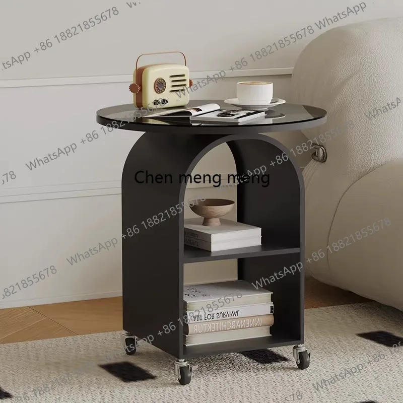 Glass Set Coffee Tables Ethiopian Hidden Storage Round Living Room Tea Table Bedside Apartments Mesas De Centro Room Furniture