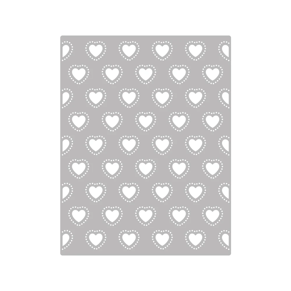MangoCraft Universal Heart Background DIY Metal Cutting Dies Embossed Scrapbooking Decor Cut Dies For Love Cards  Diary Gifts