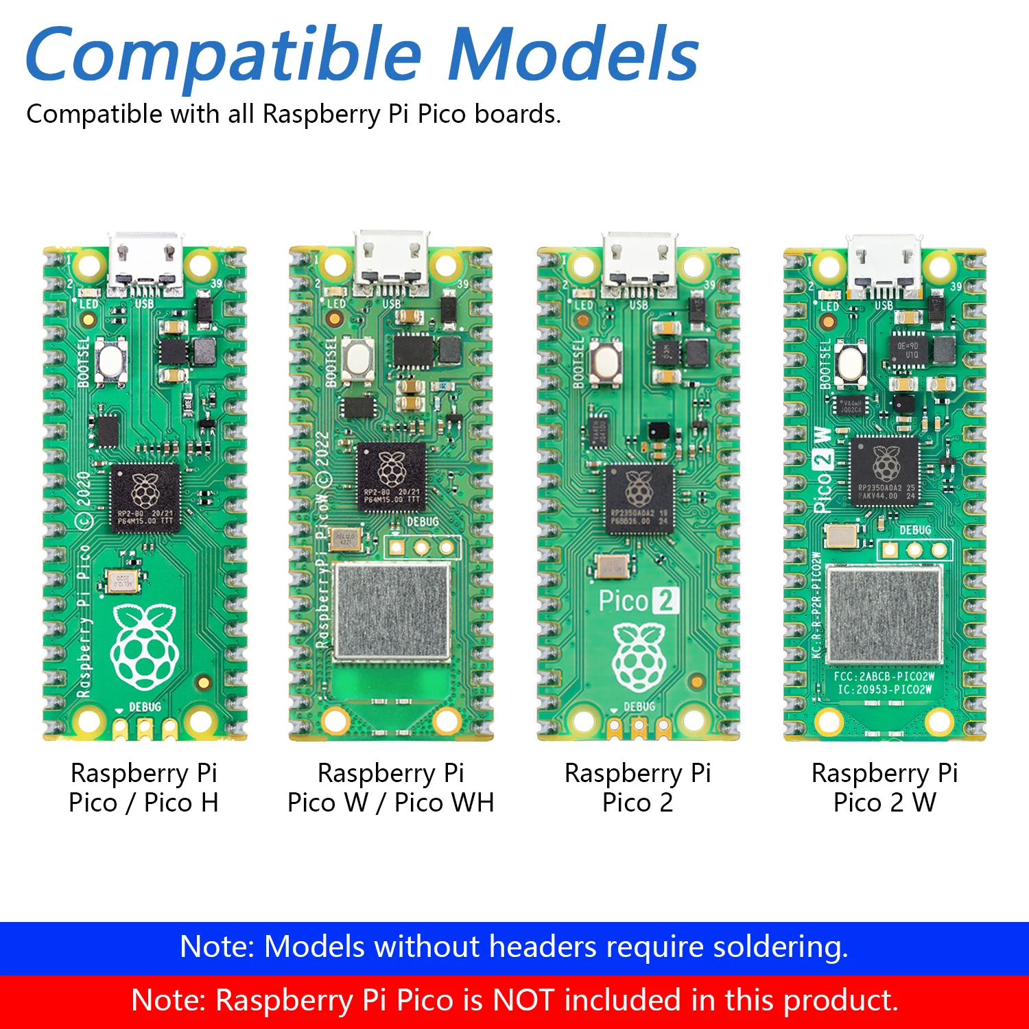 لوحة القطع Freenove لـ Raspberry Pi Pico 1 2 W H WH، قبعة درع الكتلة الطرفية مع رأس الدبوس، حالة GPIO LED