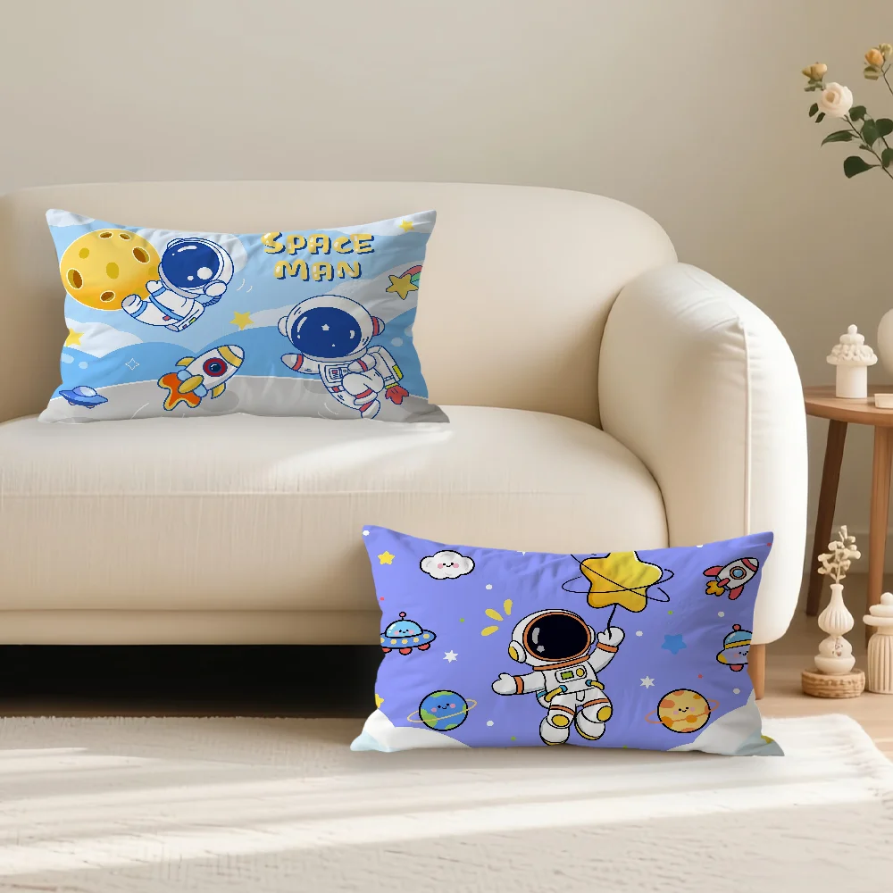 Fun Astronauts Cool Pillow Case Sofa Living Room Bedroom Headboard Backrest Cushion Nap Time