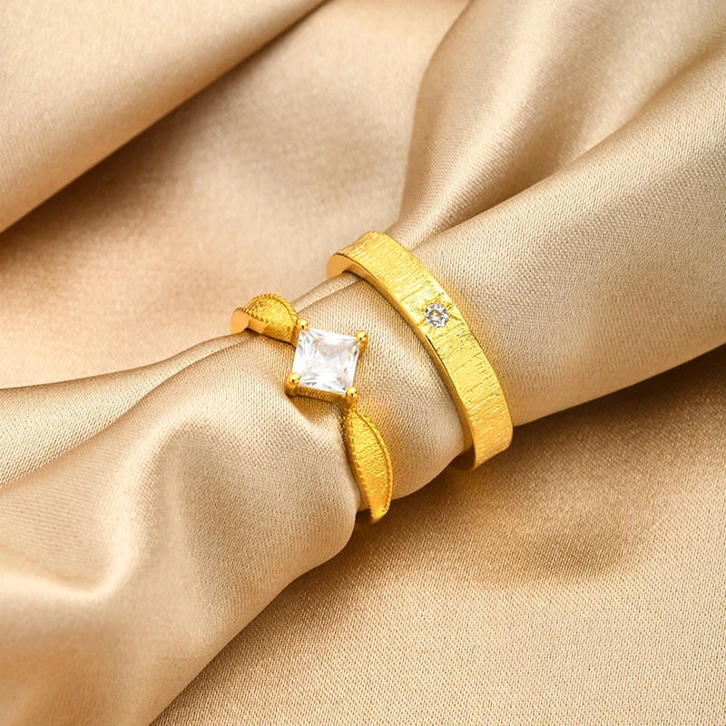 Anillo Vnox de Zirconia Cuadra - Minimalist Ring Stackable reseña y precio