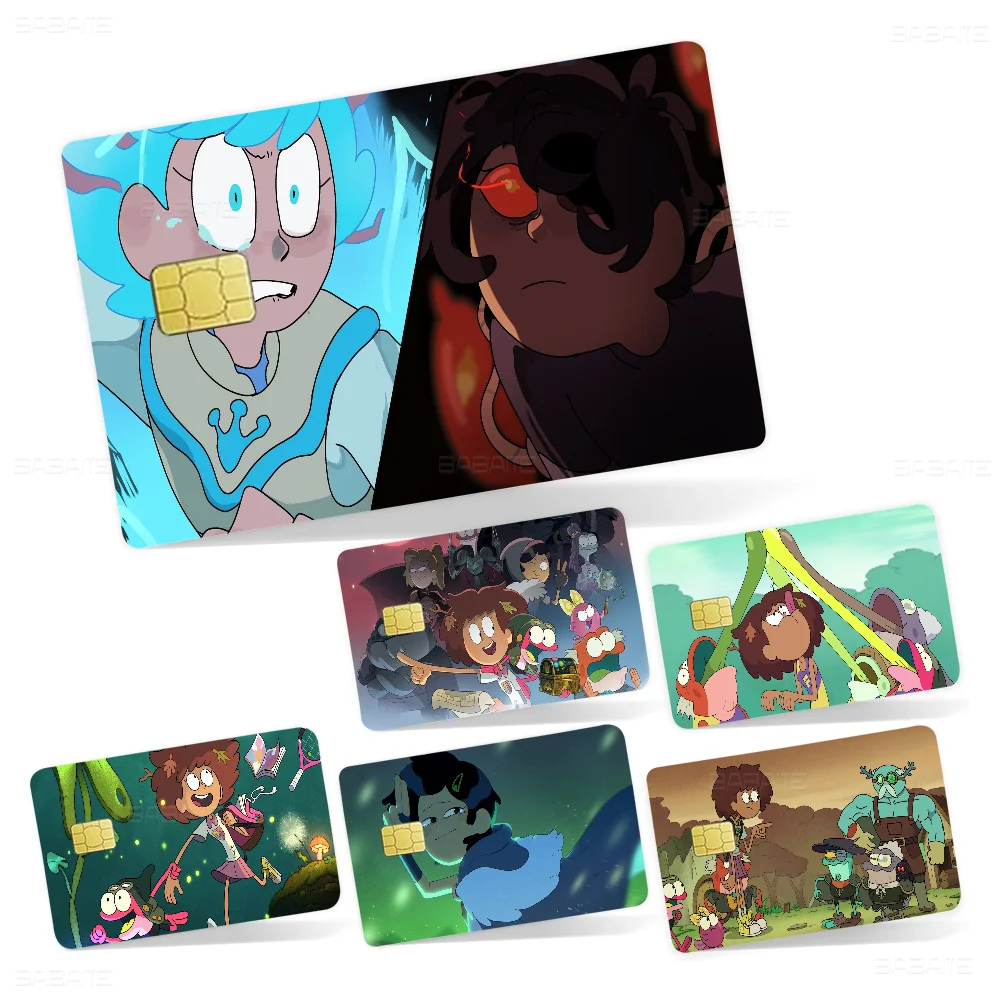 Disney Amphibia Anne Anime Cartoon Sticker Film Skin For Credit Card Debit Bank Bus Card