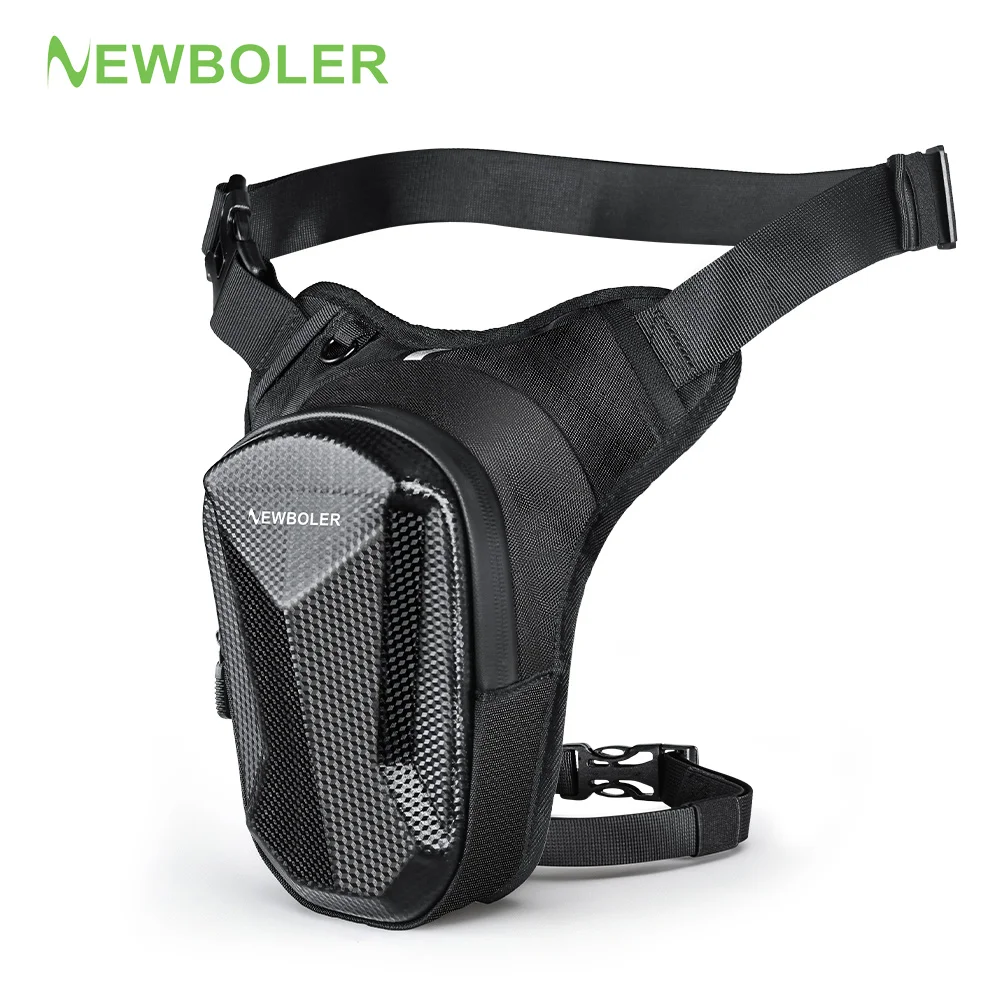 NEWBOLER دراجة نارية الساق الجانب حقيبة إيفا هارد شل في الهواء الطلق حقائب الخصر عادية دراجة نارية الهاتف المحمول محفظة الورك بوم حزمة