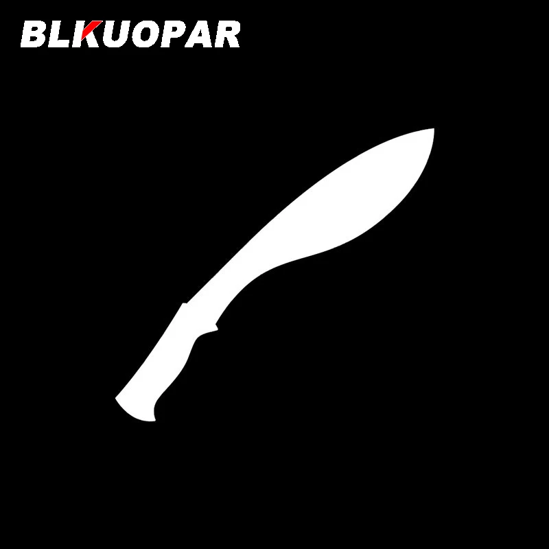 BLKUOPAR Nepal Sabre Weapon Dagger Silhouette Car Sticker Personality Die Cut Graphics Decal Bumper Refrigerator Car Accessories