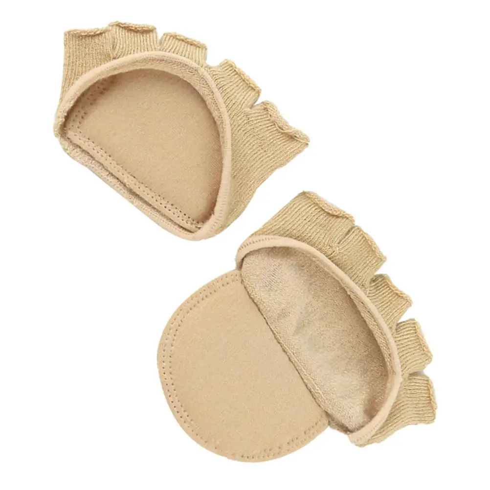 Calcetines antideslizantes, cojines para el pie, medias medias, almohadillas para el antepié, herramientas reutilizables y transpirables para el cuidado de los pies para mujeres y hombres