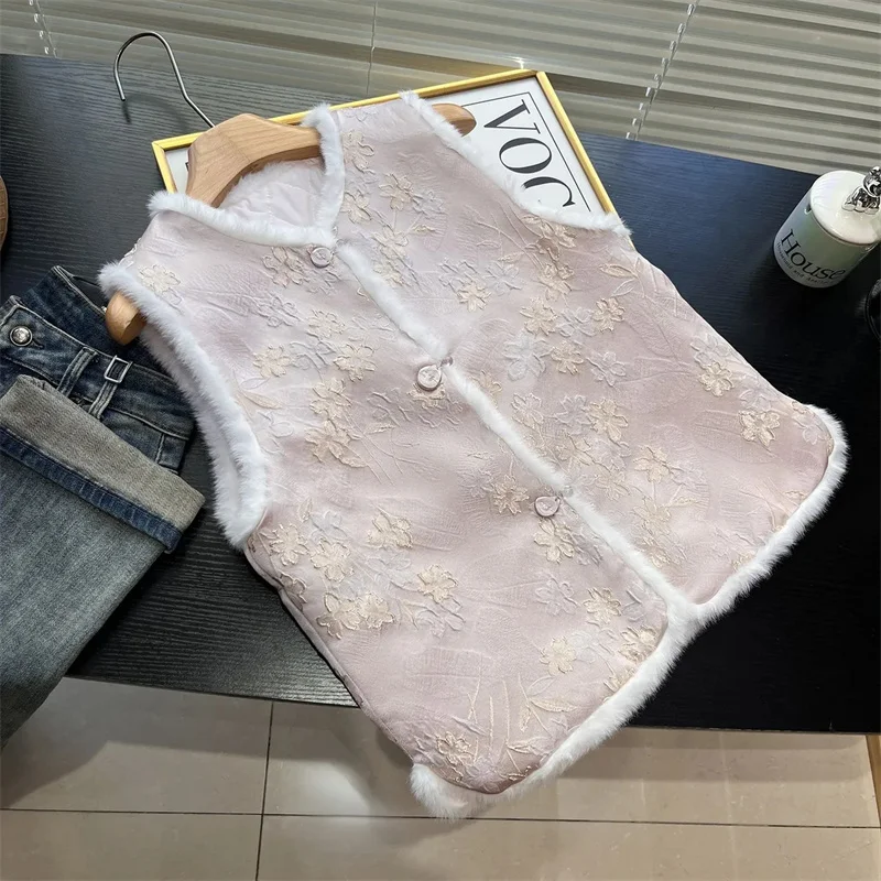 

Женский жилет-куртка: модный, универсальный, весенне-осенний, утепленный, с изысканным дизайном, розовый, с необработанными краями, жаккардовый