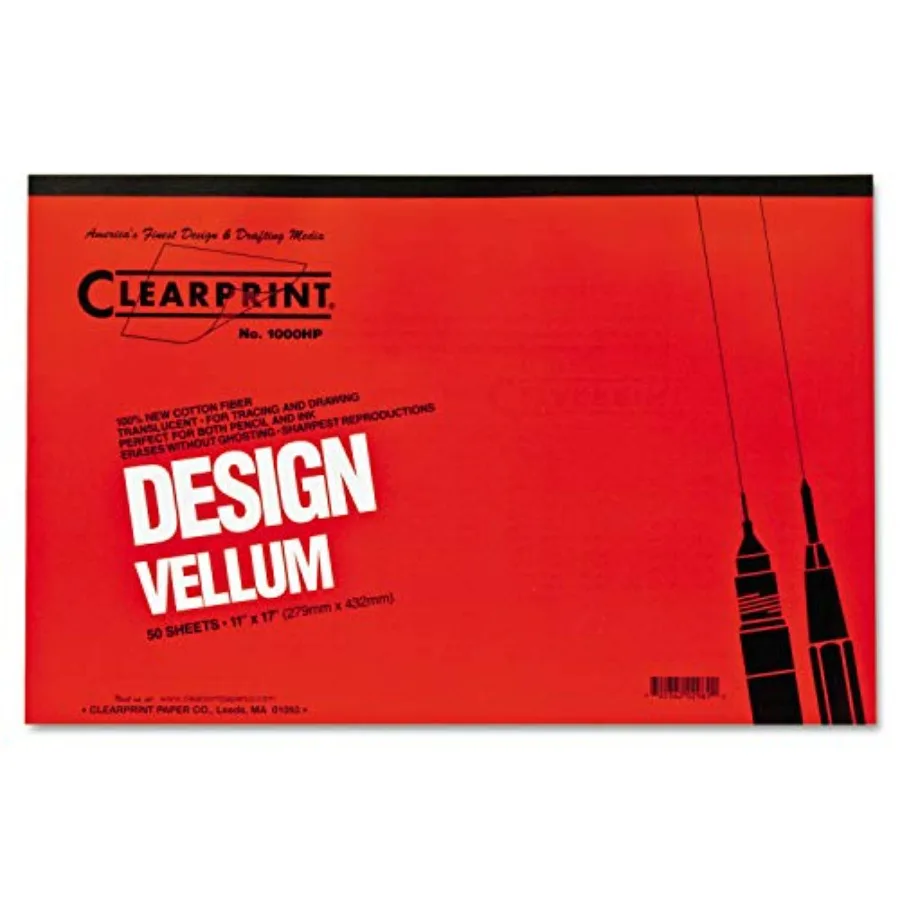 

Бумага Clearprint Design Vellum, 16 фунтов, плотность Bristol, 11 x 17 дюймов, полупрозрачная белая, 50 листов/пачка